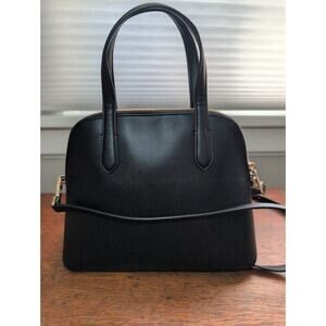 Kate Spade Schuyler Bag Black Dome Satchel Top Handle Crossbody Saffiano PVC